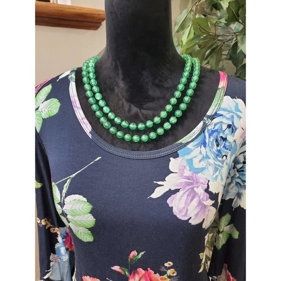 Karen Kane Wild Flower Garden Rose Cold Shoulder Viscose Knee Length Dress Large - Picture 2 of 14